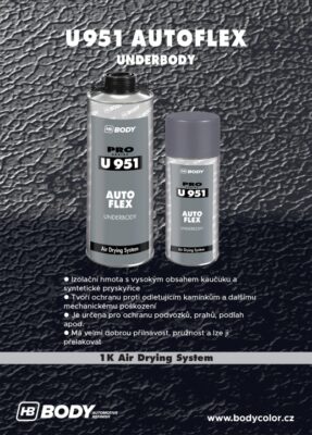 Body U951 Autoflex sprej černý 400ml